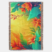 Lebhafte Abstrakte Blumenbeauty Decke (Vorderseite Vertikal)