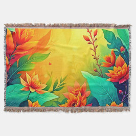 Lebhafte Abstrakte Blumenbeauty Decke