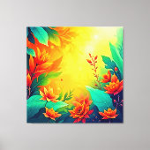 Lebhafte Abstrakte Blumenbeauty Leinwanddruck (Vorderseite)