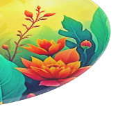 Lebhafte Abstrakte Blumenbeauty Schneidebrett (Ecke)