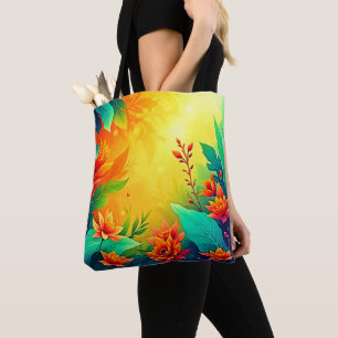 Lebhafte Abstrakte Blumenbeauty Tasche