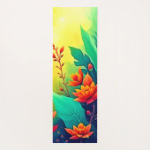 Lebhafte Abstrakte Blumenbeauty Yogamatte (Rückseite)