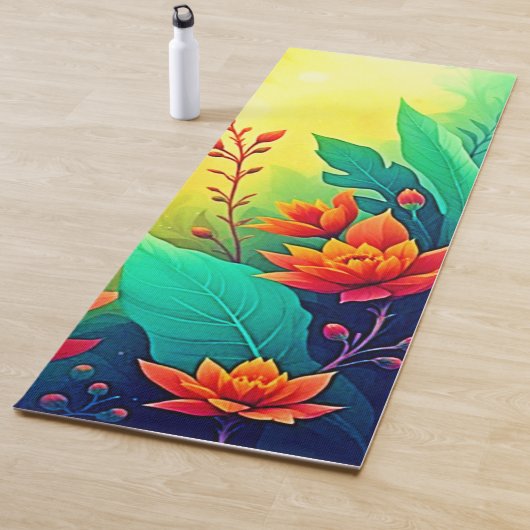 Lebhafte Abstrakte Blumenbeauty Yogamatte (Beispiel)