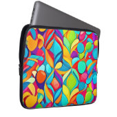 Lebhafte Abstrakte Blumenexplosion Laptopschutzhülle (Vorne Rechts)