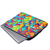 Lebhafte Abstrakte Blumenexplosion Laptopschutzhülle (Vorne Knopf)