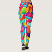 Lebhafte Abstrakte Blumenexplosion Leggings (Rückseite)