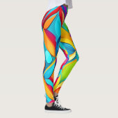 Lebhafte Abstrakte Blumenexplosion Leggings (Rechts)