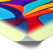 Lebhafte Abstrakte Blumenexplosion Poster (Ecke)