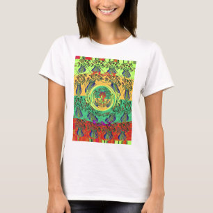 Lebhafte Abstrakte Blumenkunst T-Shirt