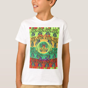 Lebhafte Abstrakte Blumenkunst T-Shirt