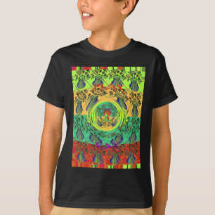 Lebhafte Abstrakte Blumenkunst T-Shirt