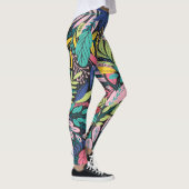 Lebhafte Abstrakte Blumenmuster-Leggings Leggings (Rechts)