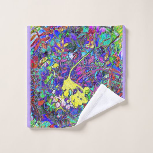 lebhafte abstrakte Blüte 1 Badhandtuch Set (Waschlappen)