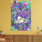 lebhafte abstrakte Blüte 1 Leinwanddruck (Insitu (Wohnzimmer))