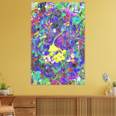 lebhafte abstrakte Blüte 1 Leinwanddruck (Insitu (Wohnzimmer))