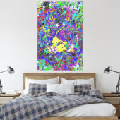 lebhafte abstrakte Blüte 1 Leinwanddruck (Insitu (Schlafzimmer))