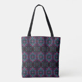 Lebhafte Abstrakte Blüte 2 Tasche (Rückseite)