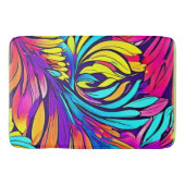 Lebhafte Abstrakte Blüte Badematte (Vorderseite)