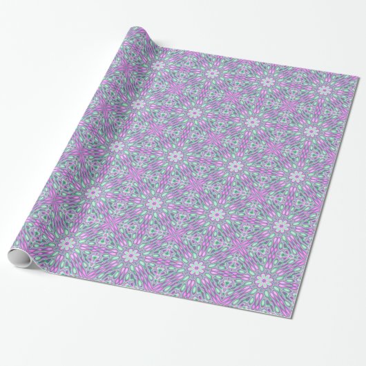 Lebhafte Abstrakte Blüte Geschenkpapier (Ungerollt)