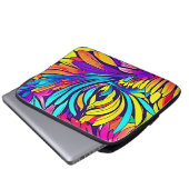 Lebhafte Abstrakte Blüte Laptopschutzhülle (Vorne Knopf)