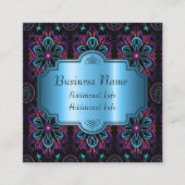 Lebhafte Abstrakte Blüte Quadratische Visitenkarte (Vorderseite)