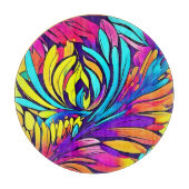 Lebhafte Abstrakte Blüte Schneidebrett (Vorderseite)