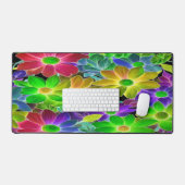 Lebhafte Abstrakte Blüte - Schreibtisch matt Schreibtischunterlage (Tastatur & Maus)