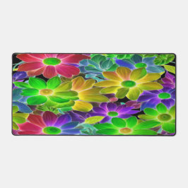 Lebhafte Abstrakte Blüte - Schreibtisch matt Schreibtischunterlage