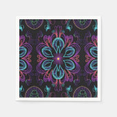 Lebhafte Abstrakte Blüte Serviette (Vorderseite)