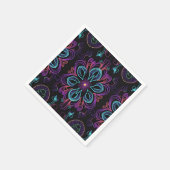 Lebhafte Abstrakte Blüte Serviette (Ecke)