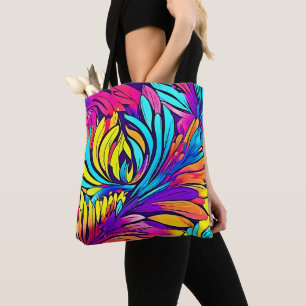 Lebhafte Abstrakte Blüte Tasche
