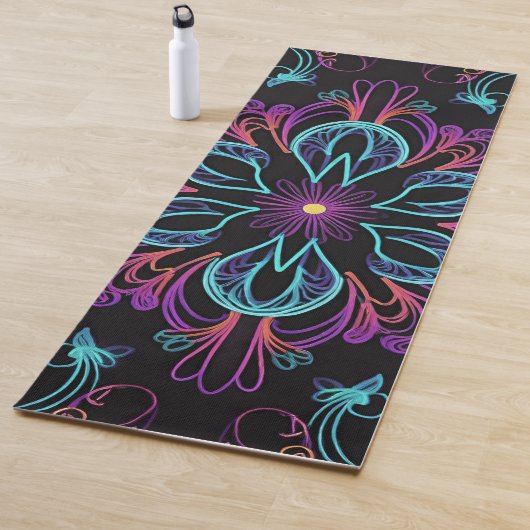 Lebhafte Abstrakte Blüte Yogamatte (Beispiel)