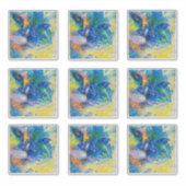 Lebhafte Abstrakte Cat Art Print Aufkleber (Vorderseite)