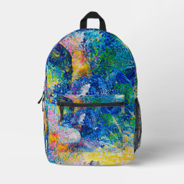 Lebhafte Abstrakte Cat Art Print Bedruckter Rucksack