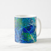 Lebhafte Abstrakte Cat Art Print Kaffeetasse (VorderseiteRechts)