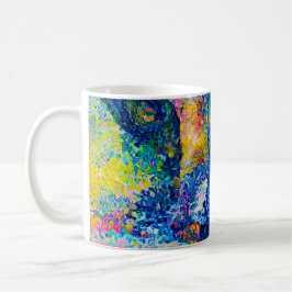 Lebhafte Abstrakte Cat Art Print Kaffeetasse