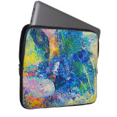 Lebhafte Abstrakte Cat Art Print Laptopschutzhülle (Vorne Rechts)
