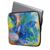 Lebhafte Abstrakte Cat Art Print Laptopschutzhülle (Vorderseite Links)