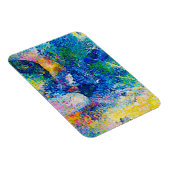 Lebhafte Abstrakte Cat Art Print Magnet (Rechte Seite)