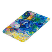 Lebhafte Abstrakte Cat Art Print Magnet (Linke Seite)