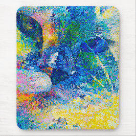 Lebhafte Abstrakte Cat Art Print Mousepad