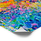 Lebhafte Abstrakte Cat Art Print Poster (Ecke)