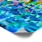 Lebhafte Abstrakte Cat Art Print Poster (Ecke)