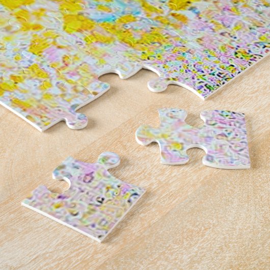 Lebhafte Abstrakte Cat Art Print Puzzle (Seite)