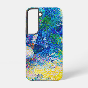 Lebhafte Abstrakte Cat Art Print Samsung Galaxy Hülle