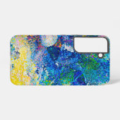 Lebhafte Abstrakte Cat Art Print Samsung Galaxy Hülle (Rückseite (Horizontal))