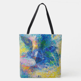 Lebhafte Abstrakte Cat Art Print Tasche