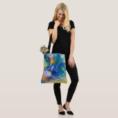 Lebhafte Abstrakte Cat Art Print Tasche (Am Model)