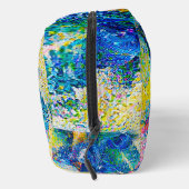 Lebhafte Abstrakte Cat Art Print Waschbeutel (Rechts)