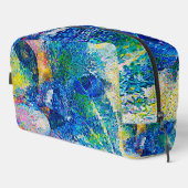 Lebhafte Abstrakte Cat Art Print Waschbeutel (Rechte Ecke)